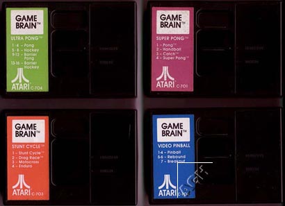 Atari Game Brain Cartridges